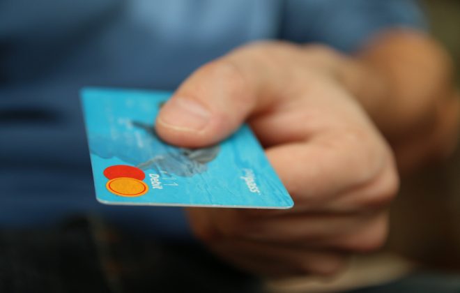 blue MasterCard credit card